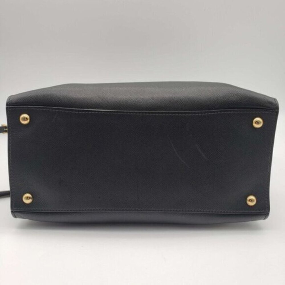Prada Saffiano Triple Pocket Nero Black Shoulder Bag - Picture 8 of 16